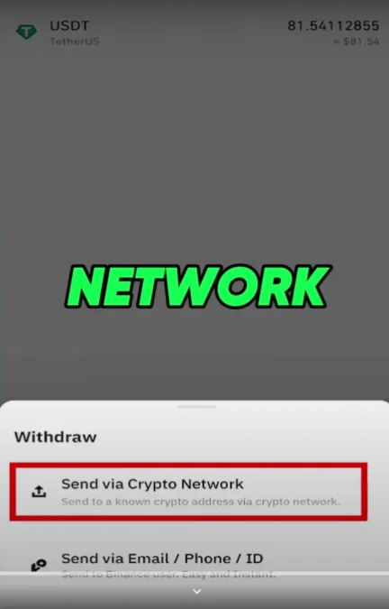 Transfer USDT From Binance to Trust Wallet